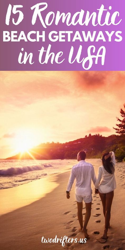 Don't you deserve a romantic getaway to the beach this year? Why not consider one of these 15 gorgeous destinations, right here in the US? Take a look and discover some of the most romantic places for couples to have a USA beach getaway. #Beach #Vacation #RomanticGetaway #USA #TravelIdeas Romantic Beach Getaways, Us Beach Vacations, Beach Vacation Spots, Beach Poses For Couples, Best Beaches To Visit, Vacations In The Us, Couples Vacation, Couple Travel, Vacation Usa