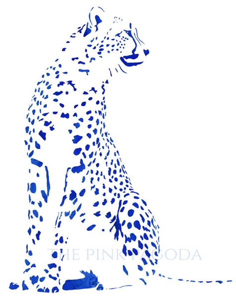 Fabulous Friday Finds Cheetah Tattoo, Cheetah Face, Fabulous Friday, Animal Stencil, Blue Leopard, Chinoiserie Chic, Animal Silhouette, Cheetahs, Art Et Illustration