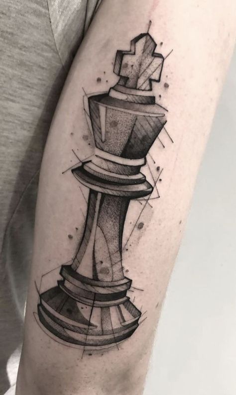 Chess King Tattoo, King Chess Piece Tattoo, Tattoo Chess, Trap Tattoos For Women, Chess Piece Tattoo, Chess Tattoo, Drawing Calligraphy, King Chess Piece, King Chess