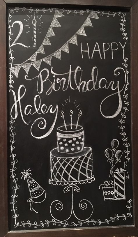 Birthday Window Painting, Birthday Chalkboard Ideas, Birthday Chalkboard Art, Blackboard Ideas, Birthday Boards, Chalkboard Calendar, February Ideas, Birthday Countdown, Easy Birthday