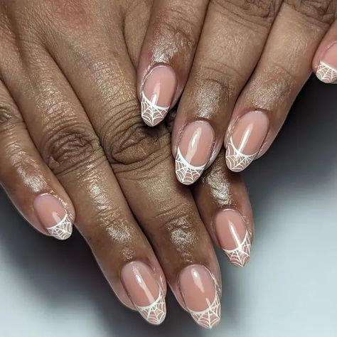 Spider Web Nail Art, Web Nail Art, Spider Nail Art, Spider Nail, Scary Nails, October Nails, White Nail Polish, Body Hair Removal, Manicure Ideas