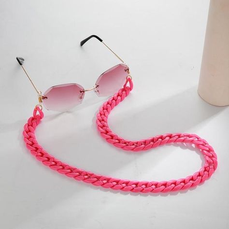 Sunglasses Chains, Acrylic Sunglasses, Chains Women, Eyeglass Jewelry, Chain Sunglasses, Eyeglass Strap, Women Reading, Glasses Strap, Diy Tie