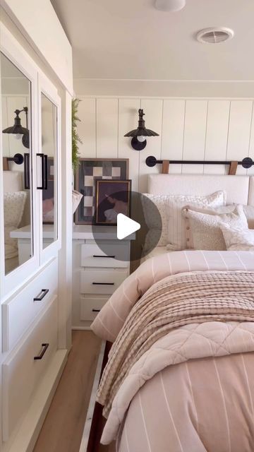 Trina Sholin~RV Renovator~Tiny Home Renovator on Instagram: "Finishing my Spring Refresh in the primary bedroom in our RV. My new @beddys is the chef’s kiss. 🤌🏼🤌🏼
.
.
.
.
.
#rvliving 
#rvbedroom 
#beddys
#rvfixerupper 
#rvlifestyle 
#rvremodel" Rv Bedroom Remodel, Rv Bedroom, Trailer Decor, Spring Refresh, Rv Lifestyle, Rv Remodel, Primary Bedroom, The Chef, March 25