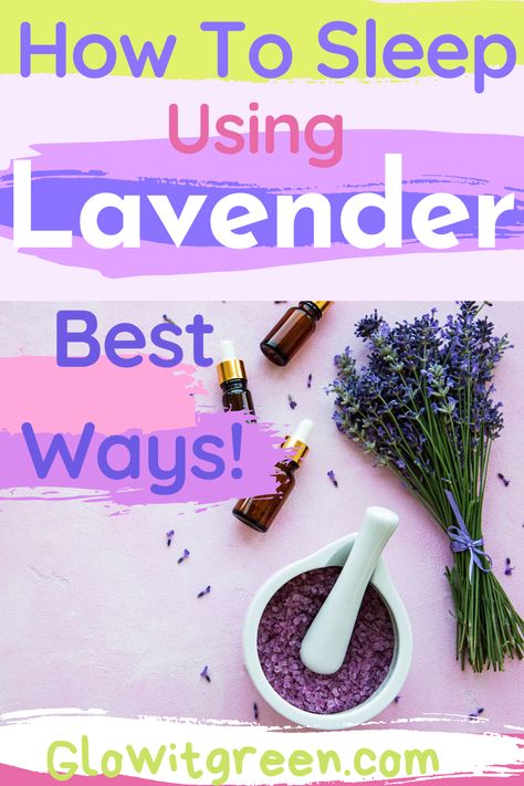 Get sleep tips using Lavender from Glowitgreen.com! Discover the best ways to add Lavender to your night routine for a good night's sleep or fragrant rest and relaxation! Lavender Sleep, Lavender For Sleep, Relaxing Essential Oils, Herbal Coffee, Benefits Of Sleep, Lavender Benefits, Medical Herbs, Smoothie Bowl Healthy, Diy Snacks