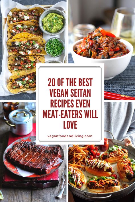 20 of the best vegan seitan recipes even meat-eaters will love Vital Wheat Gluten Recipes, Seitan Bacon, Substitute For Meat, Vegan Seitan, Vegan Meat Recipe, Recipes Chili, Seitan Recipes, Meat Replacement, Vegan Meat