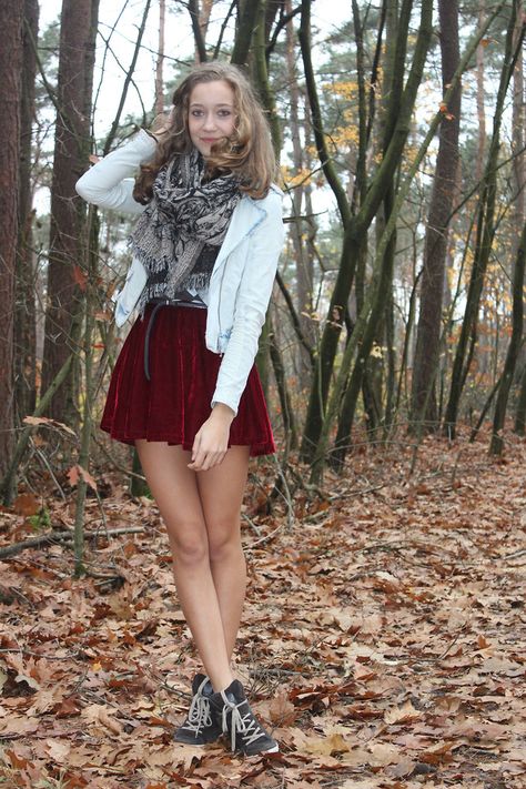 White skater skirt