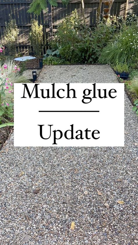 Brad | Clean? 🪴 Have trouble keeping your gravel clean and in one spot? I’m trying out @petratools mulch glue, which is in the product tab, and… | Instagram Mulch And Gravel Landscaping Ideas, How To Keep Mulch In Place, Gravel Glue Diy, Rock Glue Landscaping, Pea Gravel And Mulch Landscaping, Mulch Glue Recipe, Mulch Glue For Mulch, Mulch Glue Pea Gravel, Mulch Vs Rock Landscaping