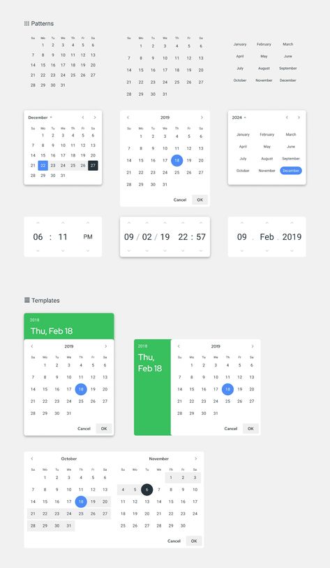 Calendar Ui Design, Calender Ui, Design System Ui, Material Design Ui, Ui Kit Design, Material Icons, Ux Design Portfolio, Layout Web, 달력 디자인