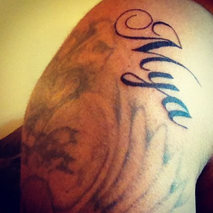 Tattoo Mya Mya Name Tattoo, Mya Tattoo Name, Michelle Name Tattoo, Michelle Name, Name Tattoo Designs, Baby Tattoos, Tat Ideas, Name Tattoo, Name Tattoos