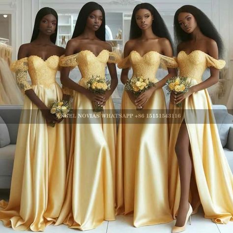 #bridesmaid #wedding party #africa #bride #bridesmaid dress Beauty And The Beast Wedding Bridesmaid Dresses, Yellow And Blue Bridesmaid Dresses, Maid Of Honor Outfit, A Line Bridesmaid Dresses, Blue Red Wedding, Maid Of Honor's Outfit, Maid Of Honor Dress, Beauty And The Beast Wedding, Maid Of Honour Dresses