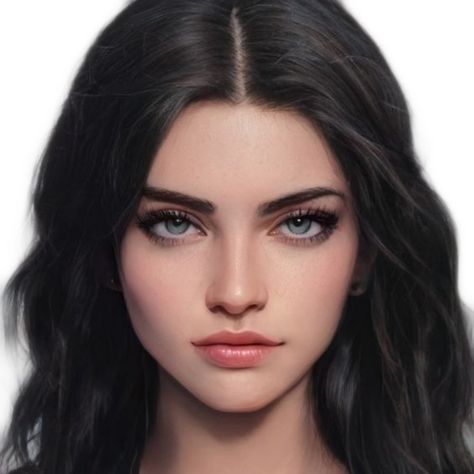 Black Hair Blue Eyes Artbreeder, Artbreeder Woman Black Hair, Female Character Inspiration Black Hair Blue Eyes, Girl With Black Hair And Blue Eyes, Black Hair Blue Eyes Character, Blue Eyes Black Hair Girl, Black Hair Blue Eyes Girl, Blue Eyes Girl, Dark Hair Blue Eyes