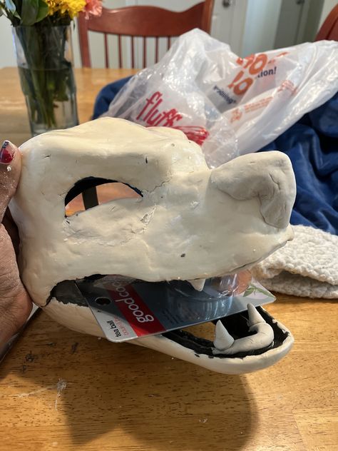 Cardboard Dino Mask, Dog Dino Mask, Clown Dino Mask, Therian Dog Mask, Dino Mask Base, Dino Mask Fursuit, Dinomask Fursuit, Dinomask Ideas, Dino Mask Ideas