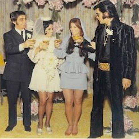 Elvis and Priscilla at George Klein’s Wedding in Las Vegas, December 5, 1970. Las Vegas December, Young Priscilla Presley, Priscilla And Elvis, Budget Wedding Venue, Memphis Mafia, Wedding In Las Vegas, Elvis Presley Priscilla, Elvis Presley Family, Elvis Priscilla