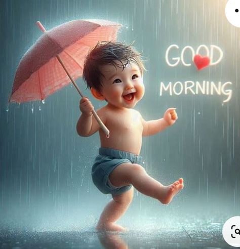 Good Night Rainy Night, Baby Good Morning Images, Rainy Day Good Morning, Rainy Good Morning Images, Goodmorning Cute, Rain Morning, Good Morning Rain, Rainy Good Morning, Morning Massage