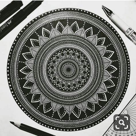 Mandala Art Black Pen, Mandala Sketch, Mandala Arts, Mandala Book, Drawing Patterns, Mandala Doodle, Easy Mandala Drawing, Easy Mandala, Mandela Art