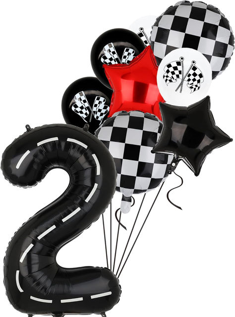 Race Car Balloons 40 Inch Racetrack Number Balloon 2 Black Baby Shower Boys Two Fast Birthday Race Car Theme Party Decor Supplies Mylar Checkered Flag Latex Balloon 10 Pcs  #ad #racecar #racecarparty #racingparty #racingbirthdayparty #racingpartyideas #racingpartysupplies #racingpartytheme #racingbirthdaypartytheme #racecarbirthdaypartyideas #racecarbirthdaypartytheme #twofast #twofastbirthdayparty #twofastbirthdayparty #2ndbirthdayparty #twofastbirthdaypartytheme Birthday Race Car Theme, Race Car Theme Party, Car Theme Party, Baby Shower Boys, Shower Boys, Two Fast Birthday, Race Car Themes, Car Themed Parties, Race Car Birthday Party