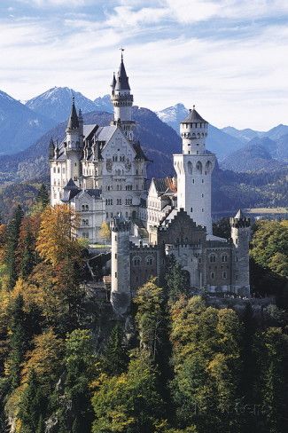 Neuschwanstein Castle, Allgau, Germany Photographic Print by Hans-Peter Merten at AllPosters.com Wagner Opera, Castle Bavaria, Enchanting Places, Huge Houses, Famous Castles, Yoga Online, Germany Castles, Neuschwanstein Castle, Chateau France