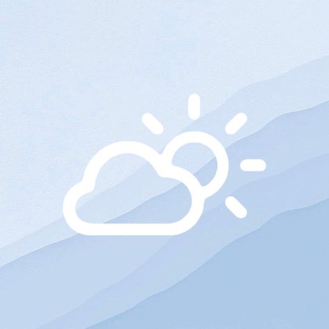 Weather Logo, Light Blue Aesthetic, Weather Icons, Phone Stuff, Iphone App, Aesthetic Iphone, App Icon Design, Blue Aesthetic, Iphone Apps