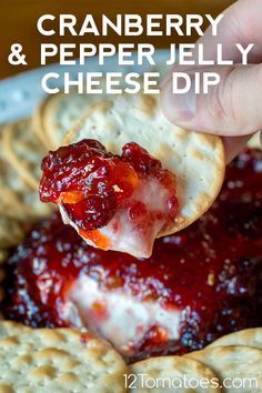 Cranberry Pepper Jelly, Pepper Jelly Cheese Dip, Pepper Jelly Dip, Cranberry Tea, Canned Cranberries, Cranberry Jelly, Cranberry Cheesecake, Cheese Day, Beer Cheese Dip