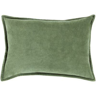 Lend your living room or bedroom a touch of texture with this on-trend velvet lumbar pillow cover. Showcasing an understated solid hue, its velvet cover is finished off with flanged sides for a tailored look. Zipper closure makes it easy to slip out your insert whenever the cover needs a quick pick-me-up. For easy care, just spot clean this pillow, then let it line dry. Color: Green | AllModern Montana Velvet Lumbar Pillow Cover Velvet in Green, Size 13.0 H x 19.0 W in | Wayfair | Black Friday / Spring Hygge, Velvet Lumbar Pillow, Minimalist Pillows, Teen Rooms, Rectangular Pillow Cover, Green Pillows, Linen Throw Pillow, Velvet Throw, Velvet Pillow Covers