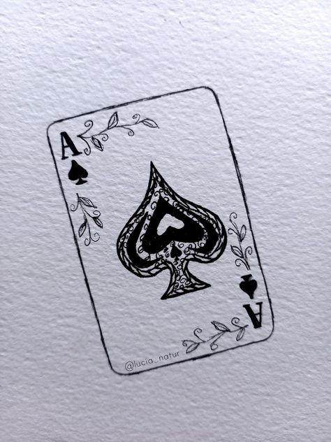 Ace Card Tattoo Design For Women, Wild Card Tattoo Women, 4 Cards Tattoo, Deck Of Cards Sketch, Ace Of Hearts Tattoo Design, Deck Of Cards Tattoo Design, Ace Card Tattoos, Card Tattoo For Women, Deck Cards Tattoo