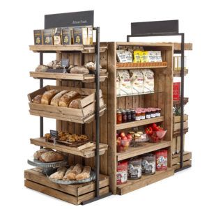 Shop Shelving, Grocery Store Design, Bakery Display, Supermarket Design, Fruit Shop, Bakery Design, Shop Fittings, Coffee Shop Design, Creative Display