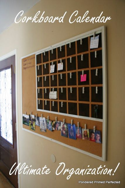 Corkboard Calendar, Family Command Center, Deco Originale, Fairy Doors, Family Organizer, Cork Board, Grand Opening, Bulletin Board, Getting Organized