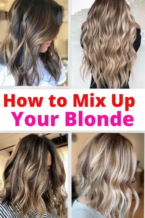 How to Mix up Your Blonde Hair - Looking for a new style for your blonde hair? Here are a bunch of ways to make blonde hair work for you! #Blonde #BlondeHair Best Blonde Hair Color 2023, How To Change Up Blonde Hair, Change Up Blonde Hair, How To Add Brown To Blonde Hair, Add Depth To Blonde Hair, Add Brown To Blonde Hair, Easy Upkeep Blonde Hair, Summer Hair 2023 Blonde, Summer To Fall Hair Transition Blonde