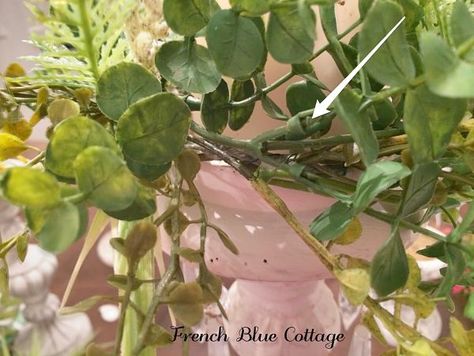 Spring Greenery Candle Rings • French Blue Cottage Candle Stick Decor Ideas, Candle Rings Diy, Fake Flower Arrangements Diy, Diy Entryway Table, Spring Greenery, Stick Decor, Floral Candle Rings, Antiqued Candle Holders, Candle Stick Decor