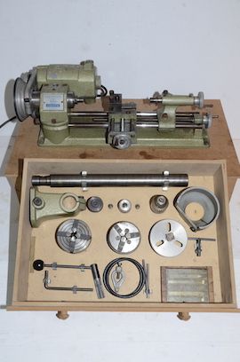 Emco Unimat Selecta SL lathe for sale Metal Lathe Projects Ideas, Lathe Projects Metal, Emco Unimat Sl, Watchmakers Tools, Metal Lathe For Sale, Wood Lathe Steady Rest, Small Metal Lathe, South Bend Lathe, Metalworking Lathe