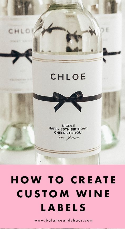 How To Create Custom Wine Labels with @ChloeWine | #personalizedgifts #wine #birthdaygiftideas #sponsored #classicbeautybottled Personalised Wine Bottle Labels, Personalized Bottle Labels, How To Make Wine Labels With Cricut, Customized Wine Bottles, Cricut Wine Bottle Label, Wine Etiquette Design Ideas, Diy Wine Labels Printables, Cricut Wine Labels, Wine Labels Design