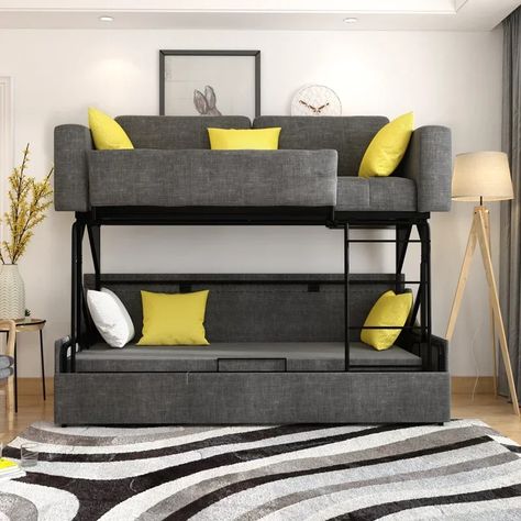 663.23US $ |Sofa Bed Smart Furniture Bunk Bed Foldable Multifunctional Fabric Dual Use Bunk Bed Double Bedroom Guest| |   - AliExpress Fold Up Bunk Beds, Sofa Bed Bunk Bed, Sofa Bed Convertible, Foldable Sofa, Bed Foldable, Bed Bunk, Small Sofa Bed, Low Bunk Beds, Crib Decor