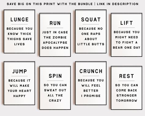 gym decor | spinning wall art | sweat out the crazy | gym wall art | home gym decor | gym printable | motivational print | digital download DIGITAL | Instantly DOWNLOAD and PRINT this printable wall art to give your wall decor a refresh. Printable art saves you delivery time and shipping costs. These also make great gifts! To help you print your new artwork a simple how-to print guide is included in your download. ❖ Save over 50% by choosing the home gym gallery wall set bundle (9 prints include Home Gym Decor Artwork, Home Gym Wall Art Funny, Farmhouse Workout Room, Home Gym Artwork, Tonal Home Gym Decor, Garage Gym Decor, In Home Gym Ideas Small Spaces, Home Gym Wall Art, Gym Printables