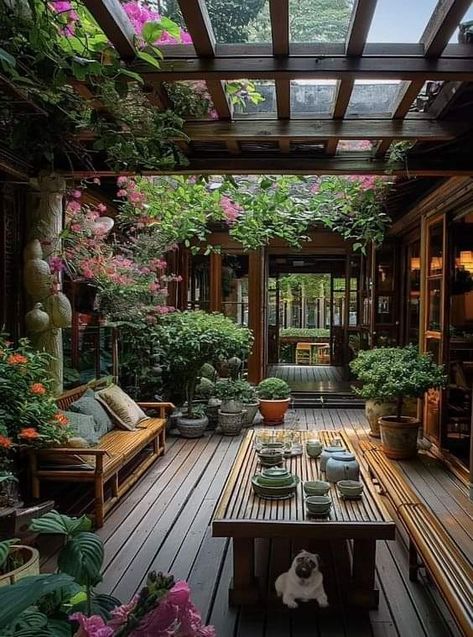 Home Greenhouse, Design Your Dream House, Backyard Patio Designs, Backyard Decor, Garden Room, Dream Home Design, Patio Design, Backyard Patio, Future House