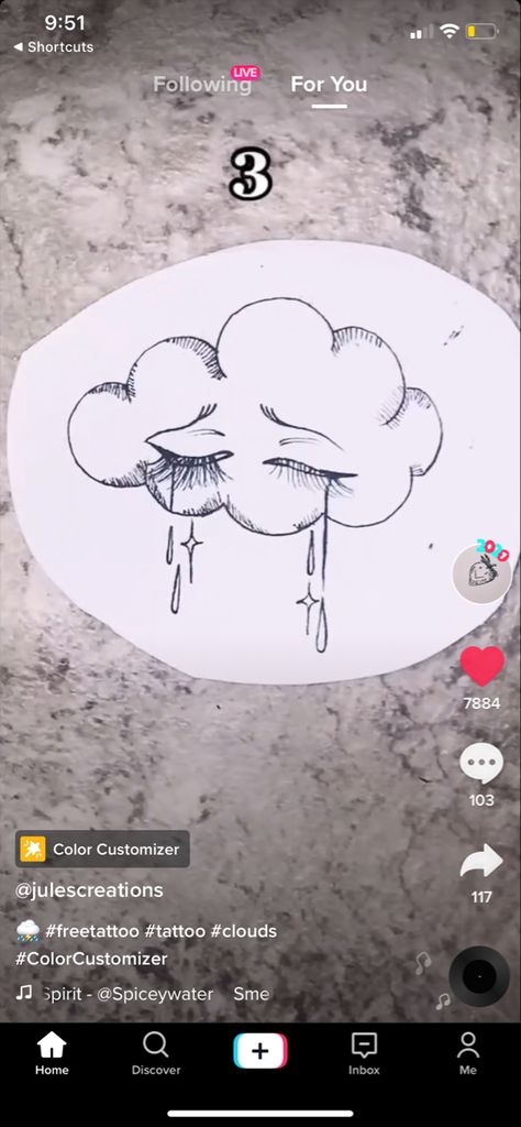 Clouds And Stars Tattoo, Rain Cloud Tattoos, Rain Tattoo, Night Tattoo, Cloud Tattoo, Doodle Tattoo, Cute Tiny Tattoos, From Tiktok, Modern Tattoos