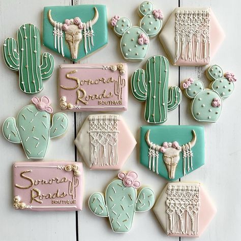 Bohemian Cookies, Icing Cookies Tutorial, Western Cookies, Flooding Cookies, Cowboy Cookies, Decorated Cookies Tutorial, Sugar Cookie Royal Icing, Sugar Cookie Designs, Diy Cookie