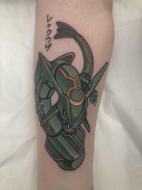 Pokemon Shoulder Tattoo, Giratina Tattoo, Rayquaza Tattoo, Pokeball Tattoo, Pokemon Sleeves, Rayquaza Pokemon, Pikachu Tattoo, Ray Tattoo, Sketch Style Tattoos