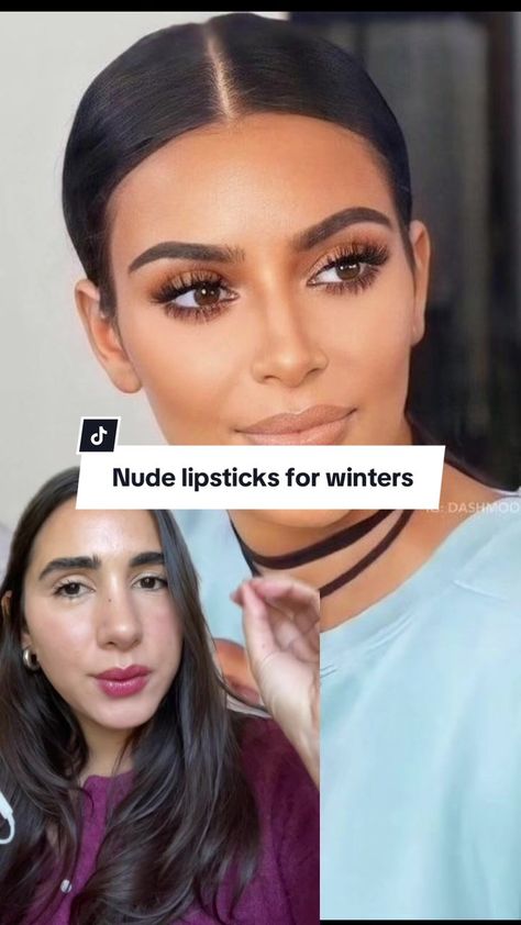 Why nude lipsticks might not be working for you. The amount of money I... | winter color palette | TikTok Winter Season Lipstick, Lipsticks For Deep Winter, Dark Winter Lipstick Colors, Bright Winter Lipstick Colors, Cool Winter Lipstick Colors, Deep Winter Palette Makeup, Deep Winter Color Palette Makeup, Deep Winter Lipstick Colors, Deep Winter Lipstick