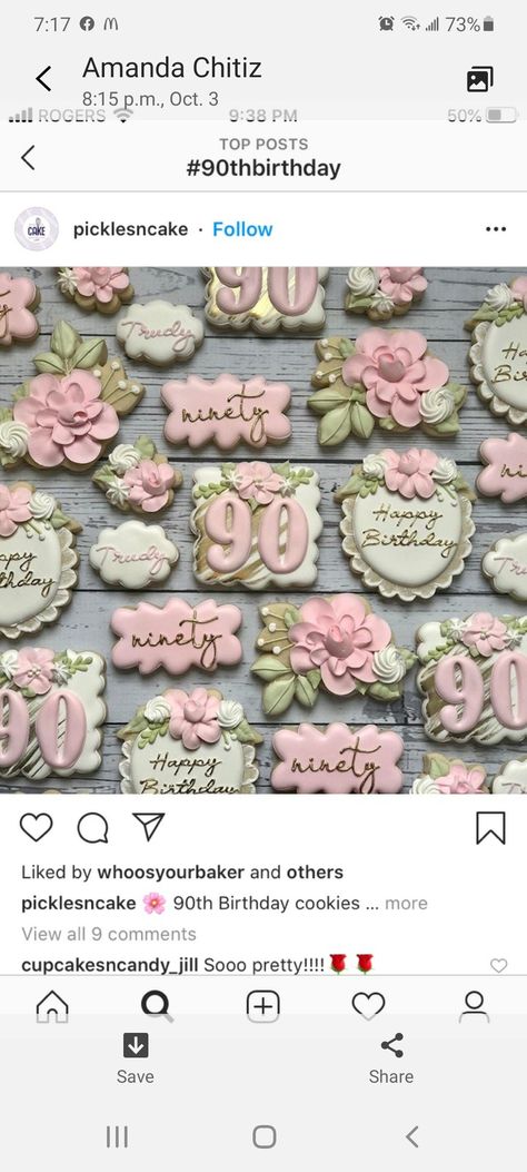 90th Birthday Dessert Table, Cookies For 90th Birthday, 95th Birthday Cookies, 90th Birthday Party Decorations Ideas, 80th Birthday Cookies For Grandma, 90th Bday Cookies, 80th Birthday Party Cookies, 90 Birthday Cookies Decorated, 84th Birthday Party Ideas For Grandma