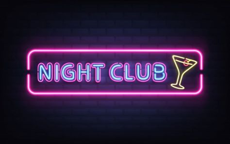 Night club, cocktail bar bright neon ret... | Free Vector #Freepik #freevector #frame #vintage #party #light Club Neon Sign, Display Names, Club Name, Marco Vintage, Neon Retro, Neon Signs Quotes, Bar Image, Free Psd Flyer Templates, Nightclub Design