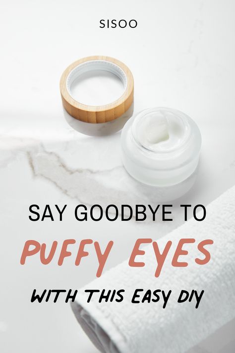 Get this simple recipe you can DIY to fix your puffy eyes! Diy Eye Cream Recipe, Puffy Eye Cream, Eye Bag Remedies, Eye Cream Recipe, Puffy Eyes Remedy, Puffy Eye, Caudalie Beauty Elixir, Diy Eye Cream, Natural Face Skin Care