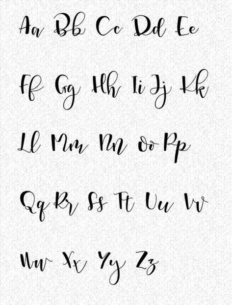 Lettering Styles Alphabet Fonts, Easy Calligraphy, Calligraphy Alphabets, Modern Calligraphy Alphabet, Lettering Practice Sheets, Studie Hacks, Fancy Writing, Lettering Guide, Handwriting Alphabet