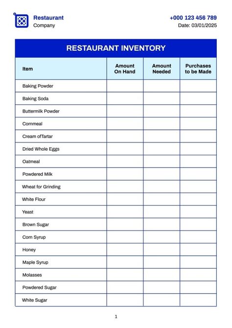 Simple Restaurant Inventory Checklist Restaurant Kitchen Inventory List, Restaurant Manager Checklist, Kitchen Inventory List, Restaurant Inventory, Stocking Pantry, Restaurant Training, Inventory Checklist, Menu Engineering, Small Business Ideas Startups