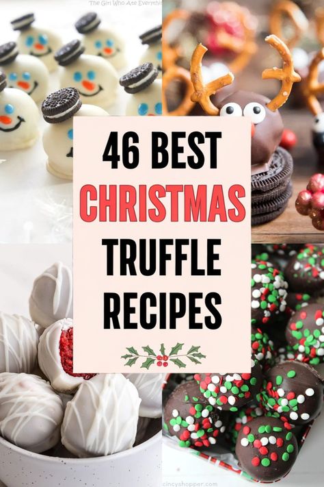 40+ Easy Christmas Truffles Recipes to Try Christmas Cookie Truffles, Reindeer Truffles, Christmas Truffles Easy, Boozy Truffles, Christmas Truffles Recipe, Fruit Truffle, Truffle Ricotta, Sugar Cookie Truffles, International Delight Creamer