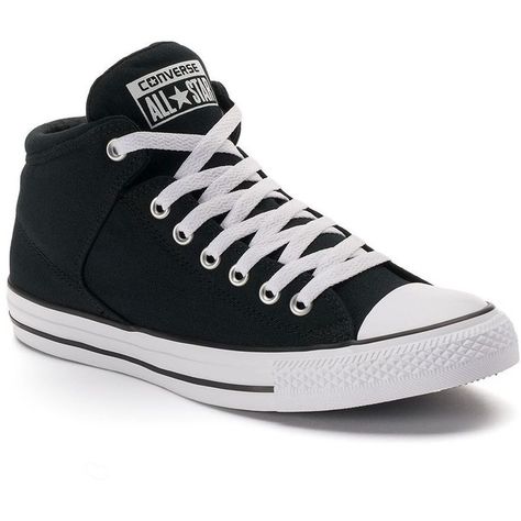 Men's Converse Chuck Taylor All Star High Street Sneakers ($55) ❤ liked on Polyvore featuring men's fashion, men's shoes, men's sneakers, shoes, sneakers, converse, black, mens hi tops, mens high top sneakers and converse mens sneakers