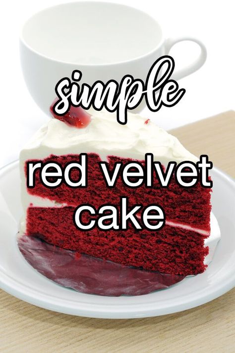 Simple Red Velvet Cake | CDKitchen.com Simple Red Velvet Cake, Homemade Red Velvet Cake, Chocolate Box Cake, Fluffy Cream Cheese Frosting, Velvet Cake Recipes, Red Velvet Cake Recipe, Brown Derby, Treats Recipes, Kinds Of Desserts