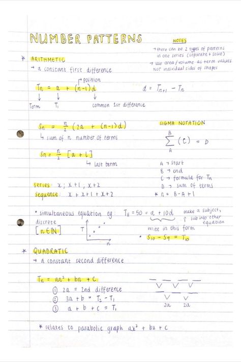 find more on my stuvia #numberpatterns #sequencesandseries #mathsnotes Maths Notes, Sequence And Series, Simultaneous Equations, High School Curriculum, Pattern Grading, Science Writing, Senior Year Of High School, 12th Maths, Study Flashcards