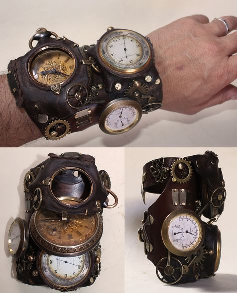 Steam Punk Diy, Steampunk Gadgets, Steampunk Items, Mode Steampunk, Steampunk Tendencies, Steampunk Crafts, Steampunk Watch, Diesel Punk, Steampunk Decor