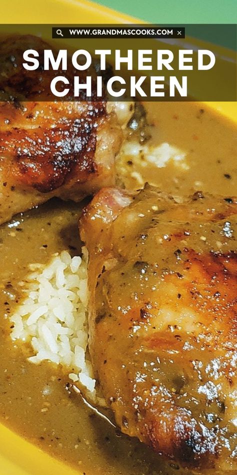 Indulge in the creamy goodness of Smothered Chicken! With a velvety, flavorful sauce that pairs perfectly with tender chicken, this dish is sure to become a family favorite. Chicken Smothered, The Best Chicken Recipes, Smothered Chicken, Crispy Fried Chicken, Cozy Dinner, Quick Dinners, Cooked Chicken, Hearty Meal, Best Chicken Recipes