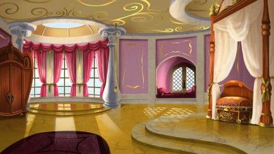 Sofia The First Room, Princesa Sophia, Fancy Bedroom, Girl Dorms, Tangled Birthday, Fantasy Bedroom, Episode Backgrounds, Art Studio Room, Bg Design